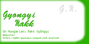 gyongyi makk business card
